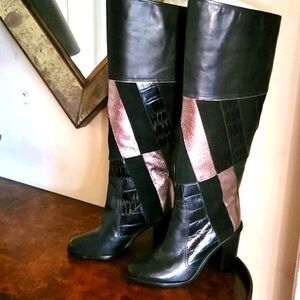 ALDO  black and silver beautiful boots